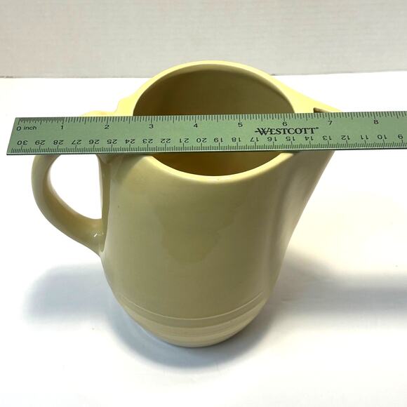 Vintage Hall Art Deco Yellow Ceramic Refrigerator Pitcher - Picture 10 of 10